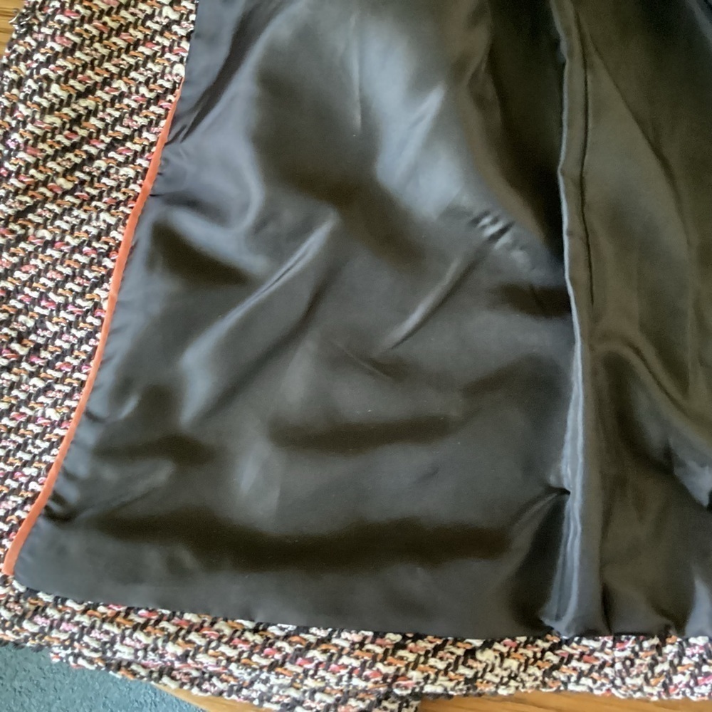 Talbots Women’s Black/White/Orange Tweed Hook & Eye Closure Blazer.  Size 10 - Picture 11 of 11